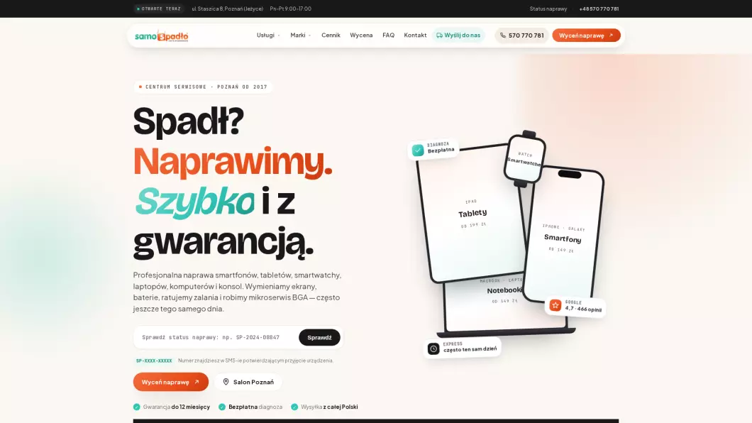 Samo Spadło Centrum Serwisowe - podgląd