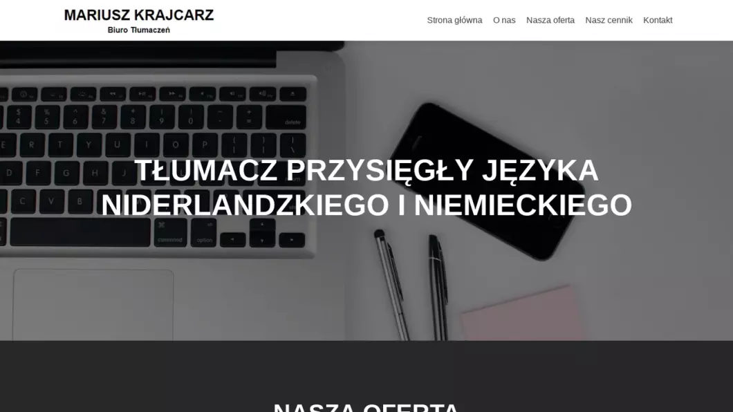 Mariusz Krajcarz - Tłumacz Przysięgły języka niderlandzkiego - podgląd