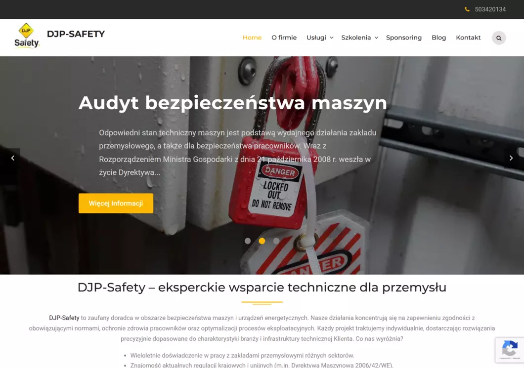 DJP-SAFETY - Usługi BHP i PPOŻ - podgląd